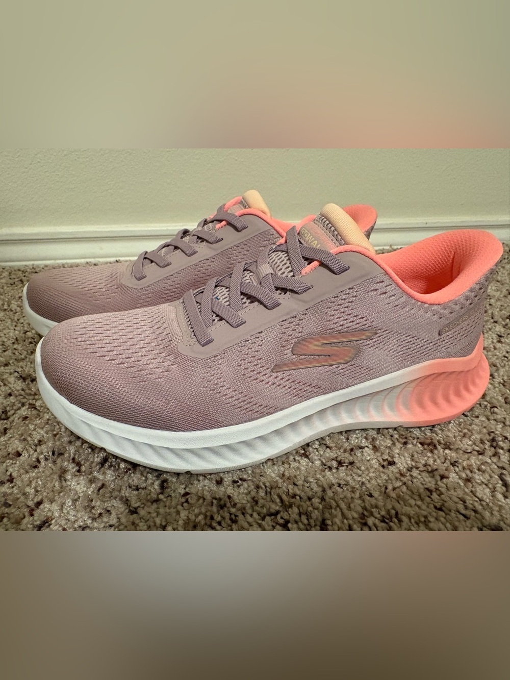 Skechers Women's Athletic Sneakers - Blush Pink slip ins - Picture 2 of 3